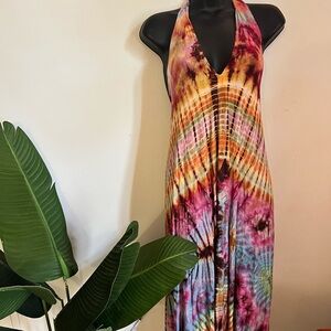 Urban Outfitters Multicolor Tie-Dye Halter Dress